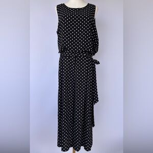 Vince Camuto Women’s Polka Dot Jumpsuit Blouson Bodice Sleeveless Size 14